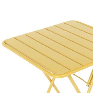 Сгъваема градинска маса РУБИНА-жълт плот