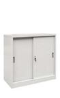 Шкаф метален с плъзгащи врати 90/40/90