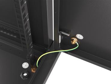 Комуникационен шкаф Lanberg rack cabinet 19' wall-mount 9U/600x600 for self-assembly with metal door black (flat pack)