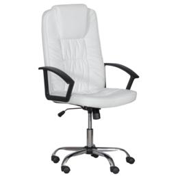 Директорски стол КАРИ- снимка отстрани, бял цвят