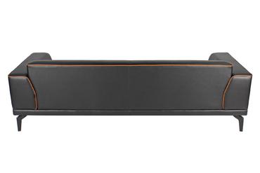 Триместен диван САМУИЛ SOLO 03 - снимка в гръб, черен цвят