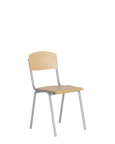 Ученически стол Ана Е-263 сива рамка-снимка отстрани