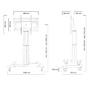 Стойка NewStar Motorised Mobile Floor Stand - VESA 200x200 up to 800x600
