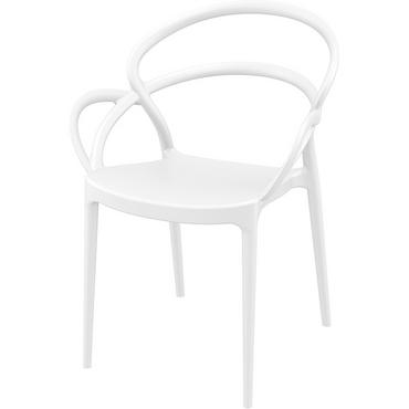 Градински стол МИЛАНО- бял цвят