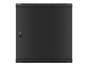 Комуникационен шкаф Lanberg rack cabinet 19' wall-mount 12U/600x450 for self-assembly with metal door black (flat pack)