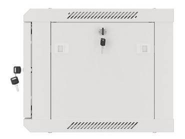 Комуникационен шкаф Lanberg rack cabinet 19' wall-mount 6U/600x450 for self-assembly with metal door grey (flat pack)