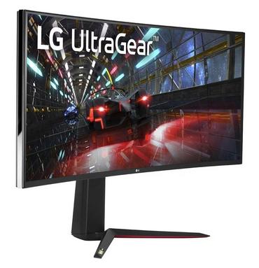 Монитор LG 38GN950P-B, 37.5' Ultragear Nano IPS 1ms, 21:9 Curved Gaming QHD+ (3840x1600), 160Hz, 1000:1, 450 cd/m2, 1000:1, DCI-P3 98%, AMD FreeSync, NVIDIA G-Sync, HDR 600, Sphere Lighting 2.0, USB Down/Up-stream, HDMI, DisplayPort, Tilt/Height, Black