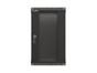 Комуникационен шкаф Lanberg rack cabinet 10' wall-mount 9U/300x300 (flat pack) with glass door black