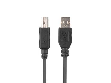 Кабел Lanberg Cable USB-A(M)->USB-B(M) 2.0 Ferrite 1.8m Box Black