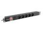 Разклонител Lanberg power distribution unit (pdu) 19' 1U 10a 2m 5x french outlets black c14
