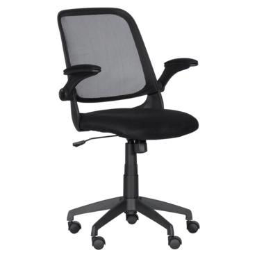 Работен стол АЛЕНА- снимка отстрани, мрежа, дамаска 