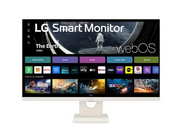 Монитор LG 27U511SA-W, 27' IPS Smart webOS23, 100Hz, 5ms, 1300:1, 250cd/m, FHD 1920x1080, ThinQ, sRGB 99%, HDR 10, HDMI, USB, Bluetooth, AirPlay 2, Speacers 5W x 2, Tilt, White