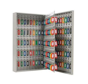 Табло за ключове KL 200 броя- за 200 ключа, отворено, сиво, пълно с ключове