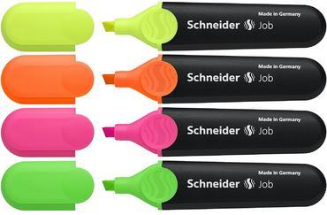 Текст маркер Schneider Job комплект 4 цвята