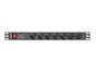 Филтър Lanberg power distribution unit (PDU) 19'1U 10A 7 SOCKETS SCHUKO 2M, black