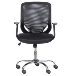 Работен стол КИАР- снимка отпред, хромирана основа