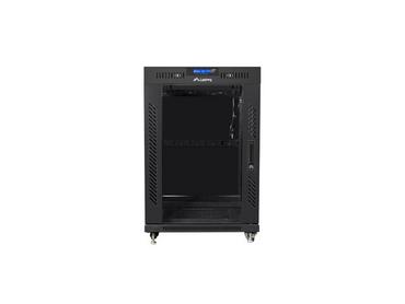 Комуникационен шкаф Lanberg rack cabinet 19' free-standing 15U/800x1000 (flat pack) with glass door lcd black v2