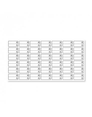 Ценови етикети двуредови 17х30 мм лв/€ за цени в евро и лева-бели