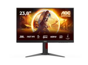 Монитор AOC 24G4HA, 23.8' IPS WLED, 1920x1080@200Hz, 1ms GtG, 0.5ms MPRT, 300cd m/2, 1000:1, 80M:1 DCR, Adaptive Sync, FlickerFree, Low Blue Light, 2Wx2, Tilt, Height Adjust, Pivot, Swivel, 2xHDMI, DP