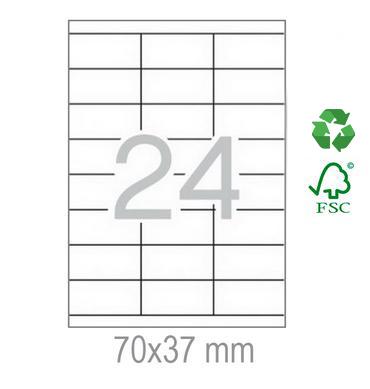 Рециклирани етикети 70x37 24 бр.