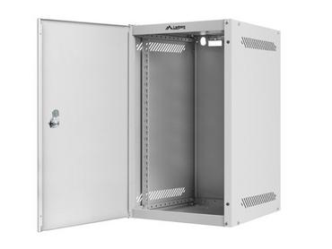Комуникационен шкаф Lanberg rack cabinet 10' wall-mount 9U / 280x310 self-assembly flat pack with metal door, grey