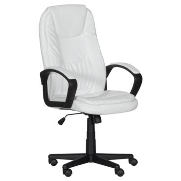 Директорски стол ЯСЕР- бяла еко кожа