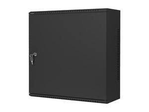 Комуникационен шкаф Lanberg rack cabinet 19' wall-mount 6U+3u/540x200 low-profile black (assembled)