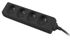 Разклонител Lanberg power strip 1.5m, 4 sockets, french quality-grade copper cable, black
