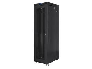 Комуникационен шкаф Lanberg rack cabinet 19' free-standing 47U/800x1000 (flat pack) with mesh door lcd black v2