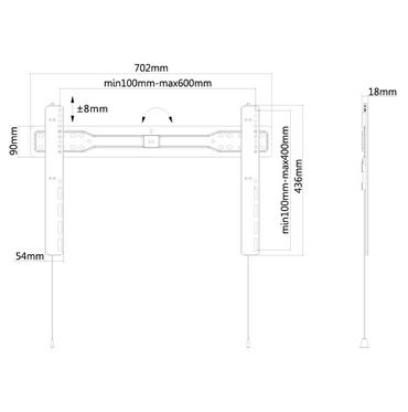 Стойка NewStar Flat Screen Wall Mount (fixed)