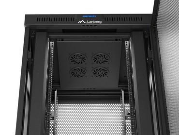 Комуникационен шкаф Lanberg rack cabinet 19' free-standing 47U/800X800 (FLAT PACK) with mesh door LCD black