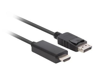 Кабел Lanberg display port (M) V1.1 -> HDMI (M) cable 1.8m, black