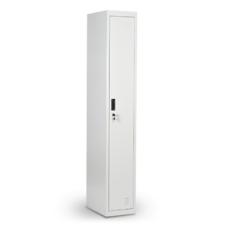 Метален гардероб BTL EL с 1 отделение 185х30х45 см - затворен, сниман отпред, сив