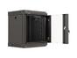 Комуникационен шкаф Lanberg rack cabinet 10' wall-mount 6U/300x300 (flat pack) with glass door black