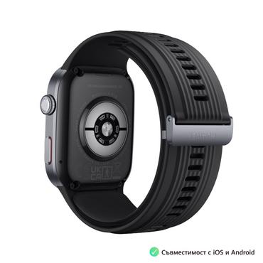 Часовник Huawei Watch D2 LCA-B10, Black , 1.82' Amoled, Airbag/Strap Size 26mm, Ambulatory 24H Blood Pressure, HR monitoring PPG 6.0, Rotating crown, IP68, Speaker&Micophone, Dual-band, Battery 524mAh