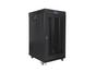 Комуникационен шкаф Lanberg rack cabinet 19' free-standing 22U/800x800 (flat pack) with glass door lcd black v2