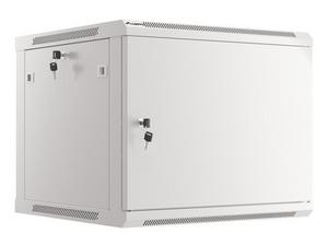 Комуникационен шкаф Lanberg rack cabinet 19' wall-mount 9U/600x600 for self-assembly with metal door grey (flat pack)