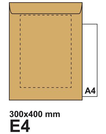Плик самозалепващ E4 300х400 кафяв крафт 50 бр