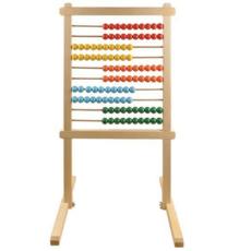 Дървено сметало 55х100 см - с пластмасови цветни топчета