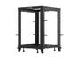 Комуникационен шкаф Lanberg open rack 19' 15U 600x600-1100 adjustable black