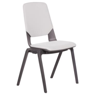 Посетителски стол ЛЕВЕНА- бял цвят