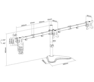 Стойка Neomounts by NewStar Flat Screen Desk Mount (stand)