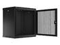 Комуникационен шкаф Lanberg rack cabinet 19' wall-mount 12U/600x450 with perforated door black (flat pack)