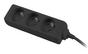 Разклонител Lanberg power strip 3m, 3 sockets, french quality-grade copper cable, black