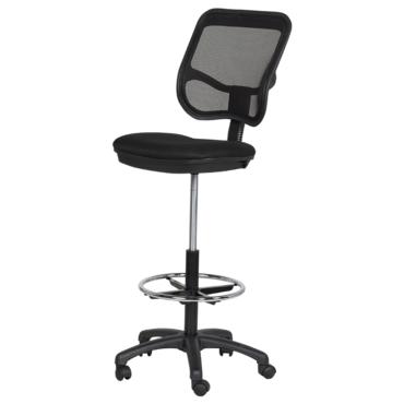 Работен стол ПИРИН - черен- снимка отстрани