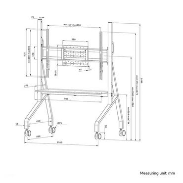 Стойка Neomounts by Newstar Move Go Mobile Floor Stand (fast install, height adjustable)
