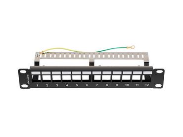 Пач панел Lanberg patch panel blank 12 port 1U 10' ftp for keystone modules black v2