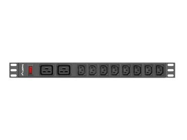 Разклонител Lanberg power distribution unit (pdu) 19' 1U 16a 2m 2x c19 8x iec c13 sockets black c20