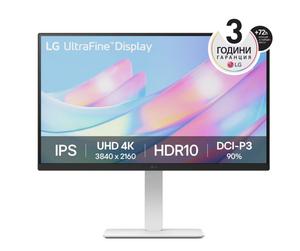 Монитор LG 27US500-W, 27' UHD 4K, IPS Panel Anti-Glare, 5ms, 1000:1, 300cd/m, 3840x2160, DCI-P3 90% t, HDR 10, HDMI, DisplayPort, Dynamic Action Sync, LG Switch, Headphone out, Height / Pivot / Tilt Adjustable Stand, Black/White