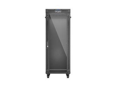 Комуникационен шкаф Lanberg rack cabinet 19' free-standing 32U/600X1000 (FLAT PACK) with glass door LCD black